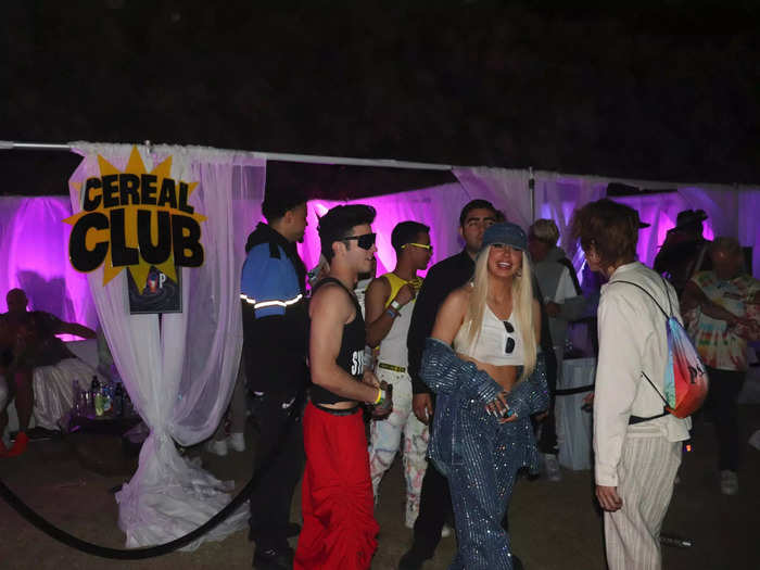 Tana Mongeau could be spotted hanging out in the VIP area.