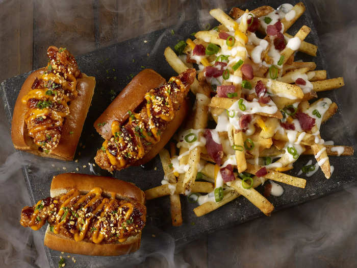 TGI Fridays also joined the bandwagon with a new "Blazed & Glazed" bundle, which includes three mini chicken slammers and loaded, seasoned fries.