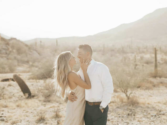 Katie started looking for a wedding dress almost immediately.