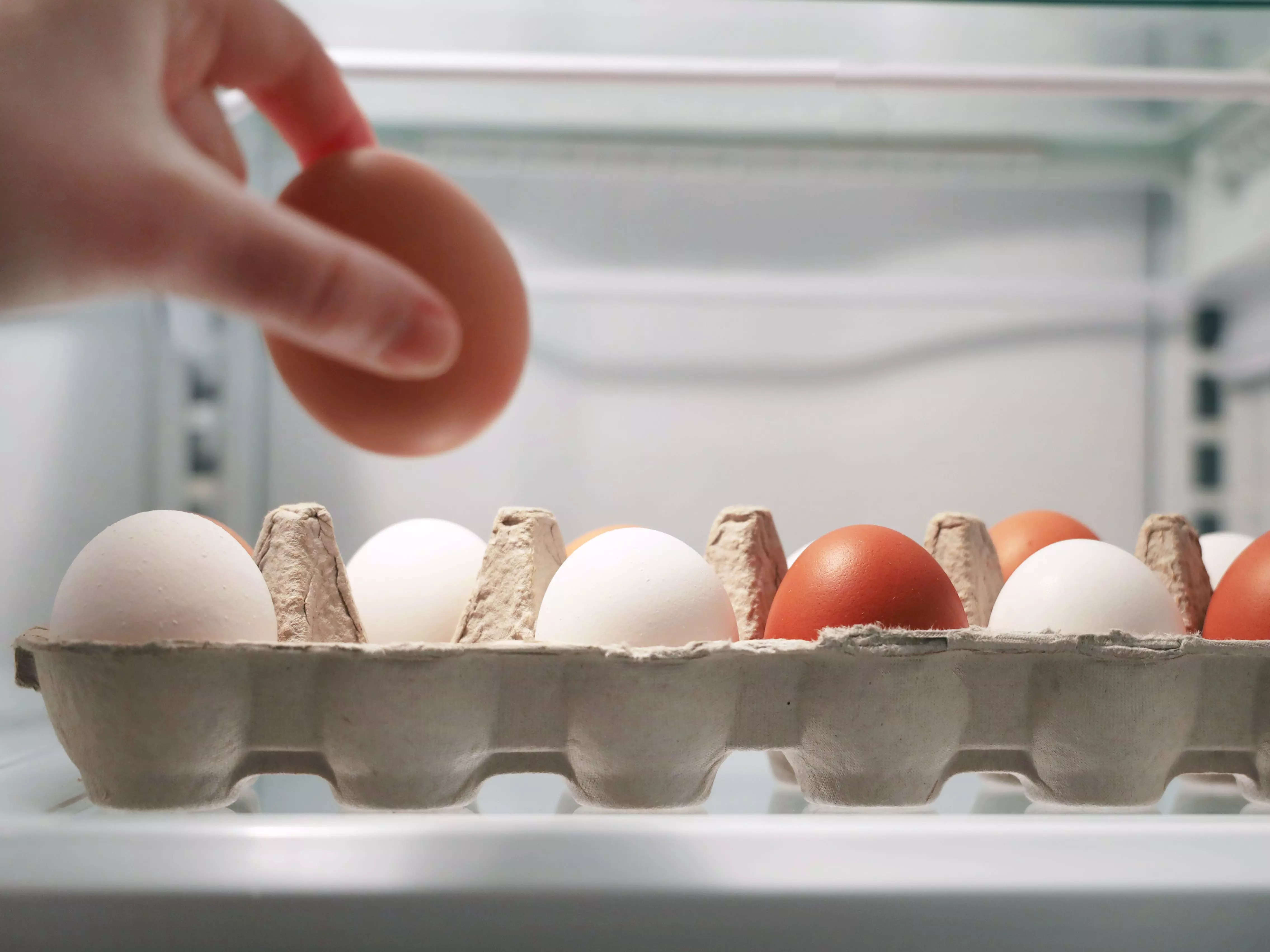 Eggs in the fridge.