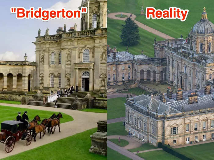 When Simon Bassett and Daphne Bridgerton move to Clyvedon Castle, filming took place at Castle Howard in Yorkshire, England.