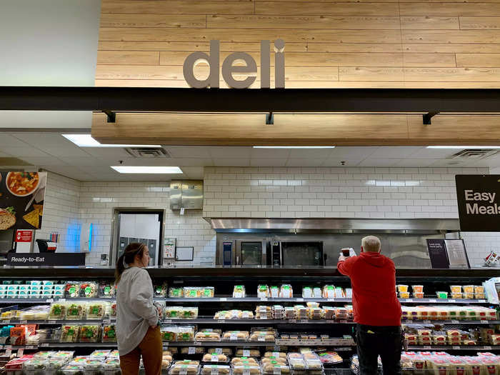 There was even a relatively large deli counter, staffed by several workers.