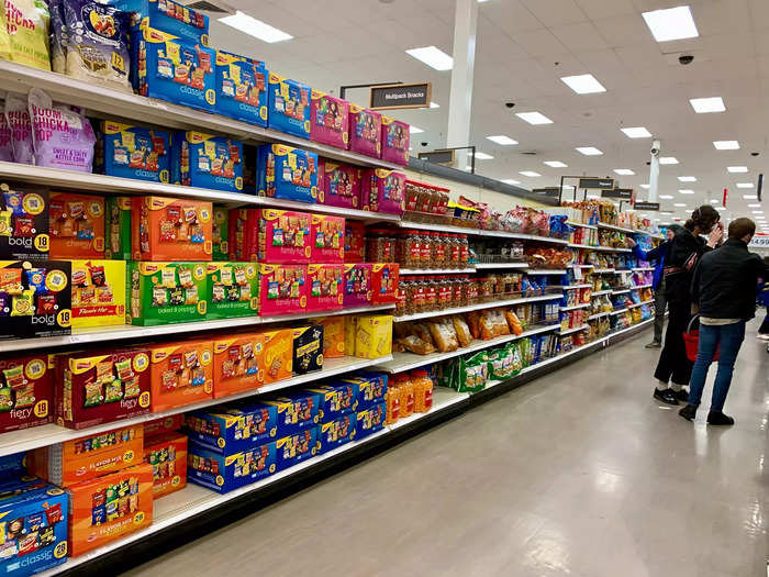 Like the other areas of the store, the grocery section was familiar but much larger than I