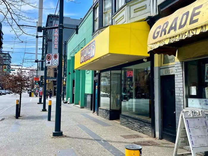 I was shocked at how prominently the bright yellow dispensary storefront stood out in a busy street. The store was not trying to sell the illicit drugs discretely.