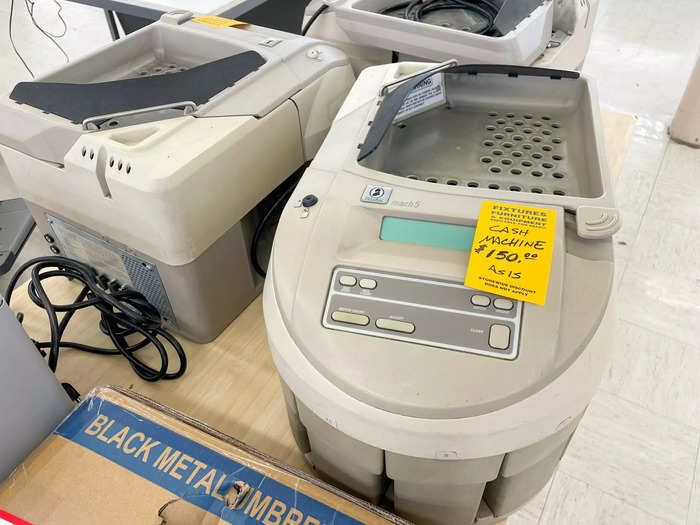 Some products like this cash machine felt like a flashback to the past, maybe when Kmart was still living out its glory days.