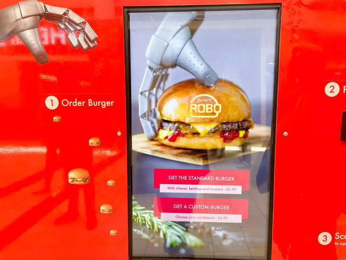 Using the touch screen, hungry customers can order a standard Roboburger with all the accouterments …