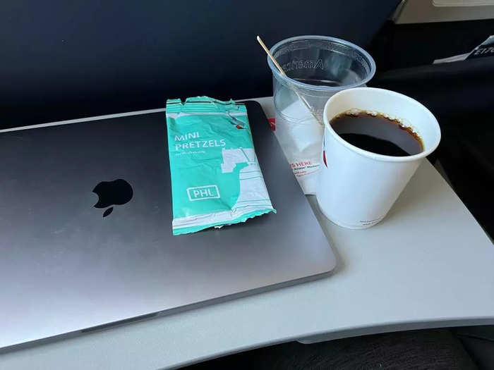 I opted for coffee on the early morning flight to Canada.