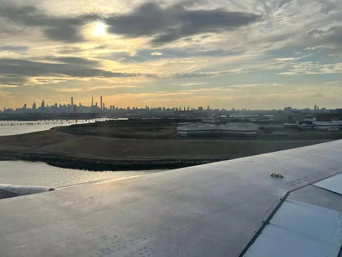 After getting comfortable, we pushed back from the gate right on time at 5:00 pm and enjoyed a smooth flight to New York City.