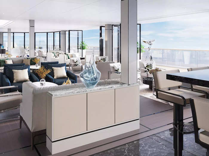 The Evrima is much smaller than the mega cruiseliners, but this size will allow it to access more desirable ports of call in locations like Greece and France, according to the Ritz-Carlton.