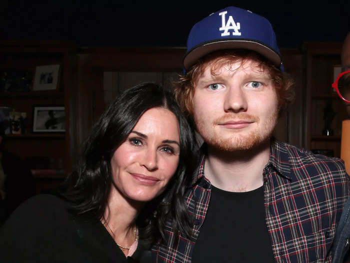 Ed Sheeran, 31, used to sleep on 57-year-old Courteney Cox