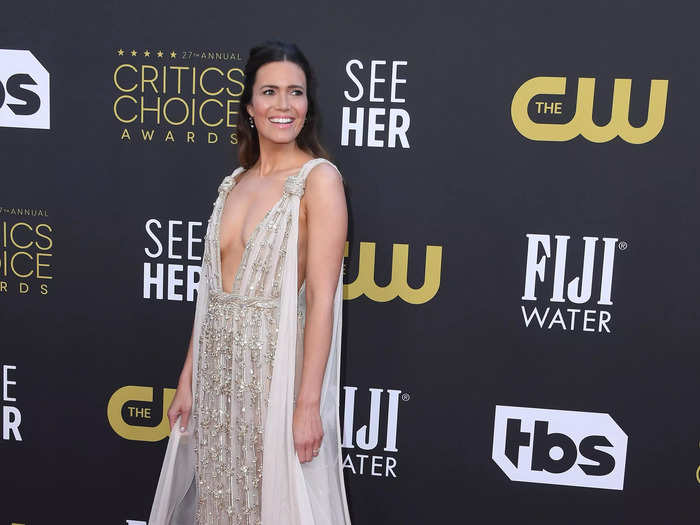 Mandy Moore similarly looked like a bride in Elie Saab, but there was a more flowy, boho feel to her dress.