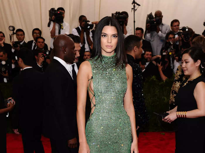 Kendall looked great in green when she attended the 2015 Met Gala, but her overall look wasn