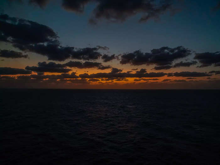 On my recent cruise, I found that when the night came around, the best place to be was deck 16, for the sunset views followed by glowing pools.