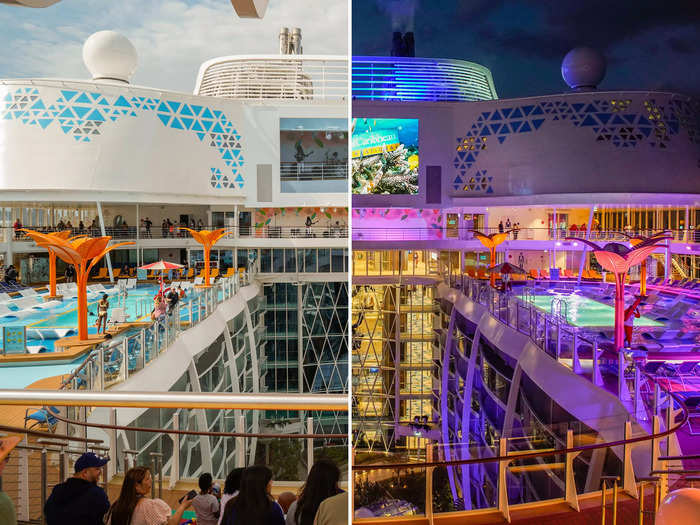 The ship has four outdoor decks that all guests can enjoy at night. Kids on the ship have a 1 a.m. curfew.