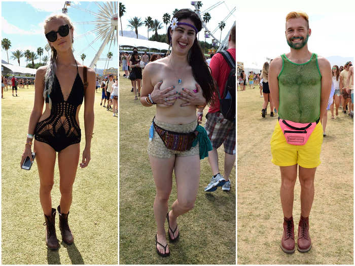 Although boho style was still at the forefront of Coachella style, some festivalgoers took more fashion risks in 2014.