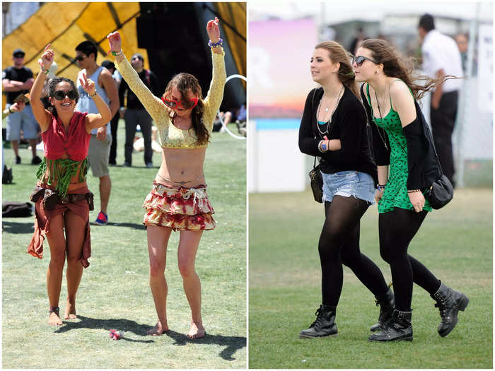 Coachella fashion in 2012 was a lot more low-key than today