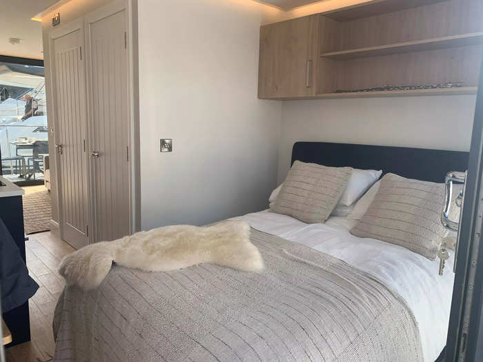 The houseboat is built in the UK by On Water Developments. John Wood, cofounder of the company, said the homes are perfect for a few nights away, but some people purchase them as a permanent residence.