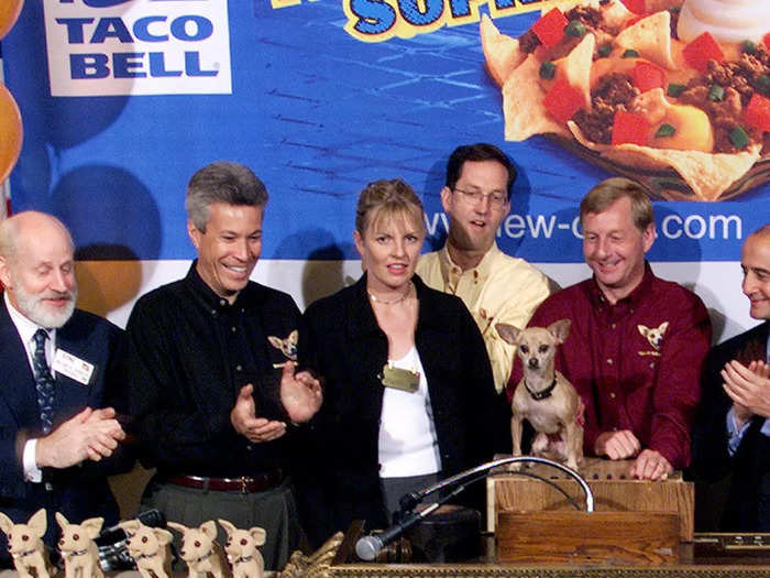 That year, Taco Bell also introduced the iconic "Yo quiero Taco Bell" ads with Gidget the chihuahua, which became a cultural phenomenon.
