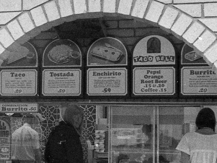 By the 1970s, the menu had grown to include tostadas and enchiritos, a combination of burritos and enchiladas that hinted at Taco Bell