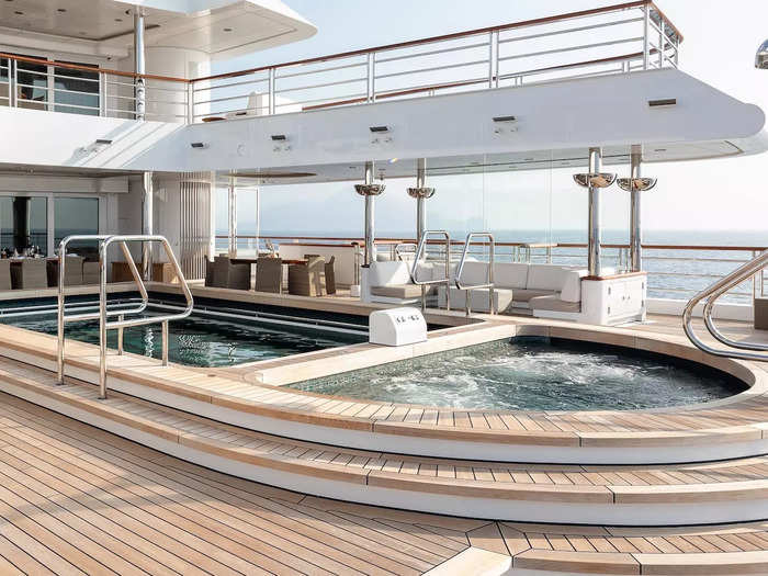 The typical cruiseliner and ultra-luxury yacht might have a pool, but they likely don