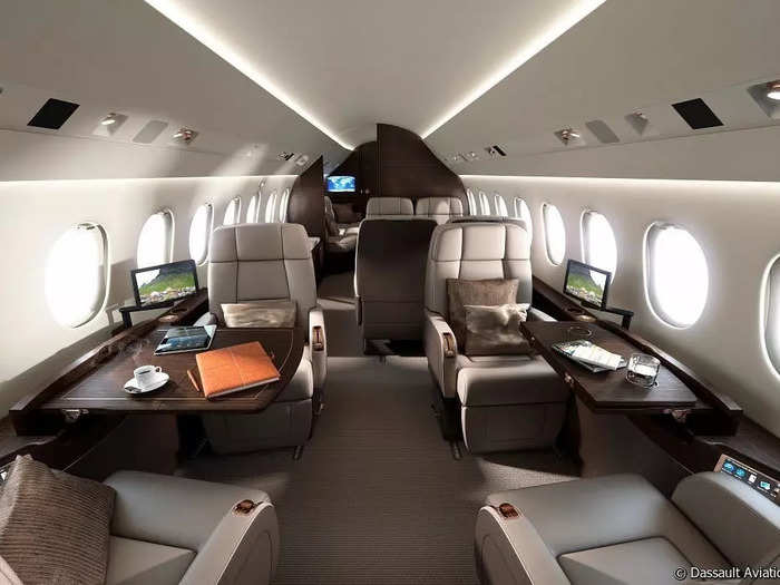The 33-foot-long jet can accommodate up to 14 passengers and three crew, per Business Jet Traveler.