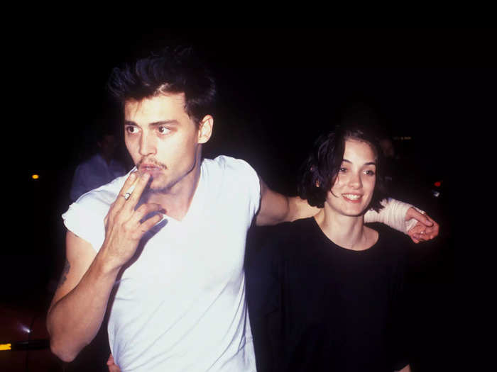 Johnny Depp was famously engaged to Winona Ryder.