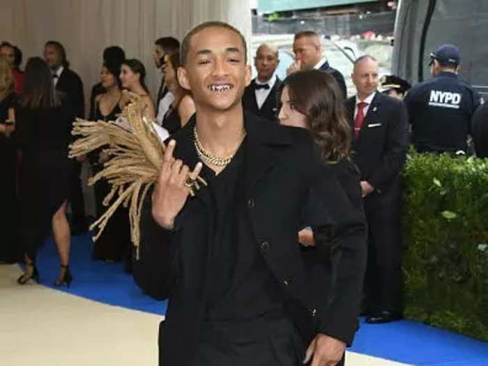 Jaden Smith attended the 2017 Met Gala holding his own braids kept from a previous haircut.