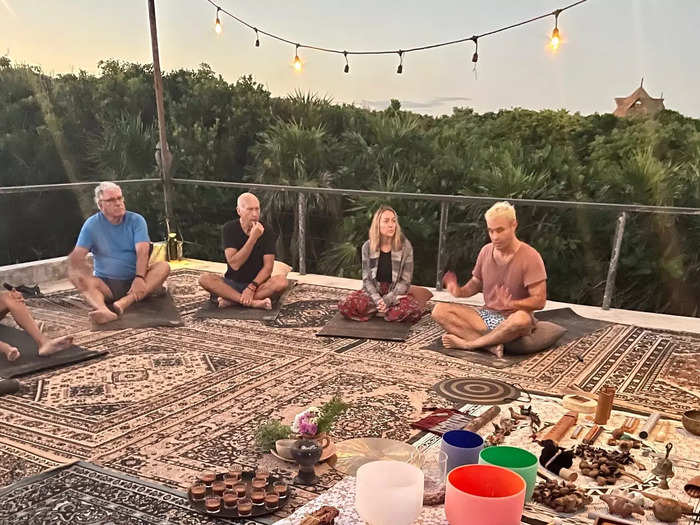 As the sun began to set, we headed to our sound reconnection circle session.