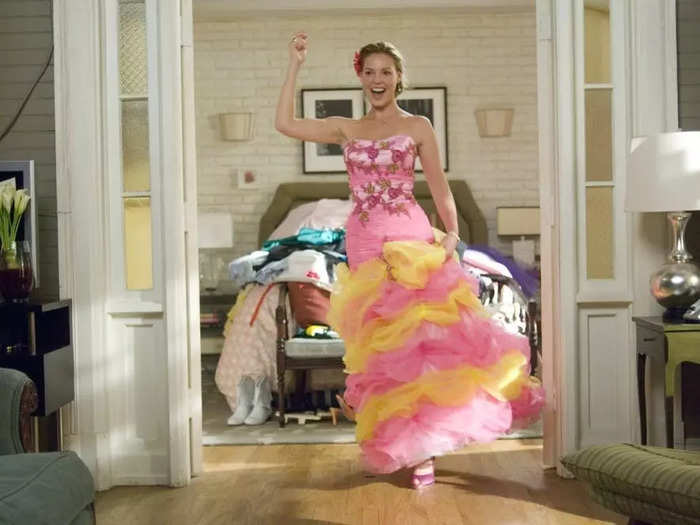 "27 Dresses" follows the story of a woman who is always the bridesmaid and never the bride.