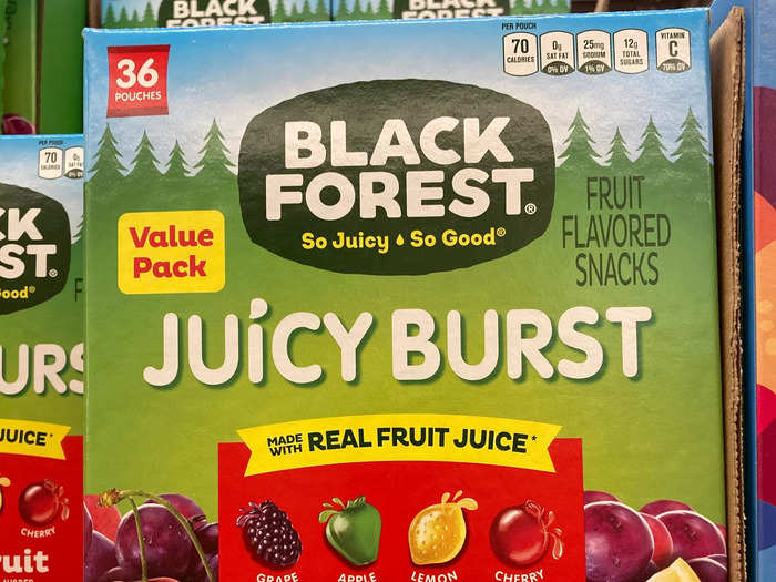 These Black Forest Juicy Burst fruit snacks pack a punch of flavor.