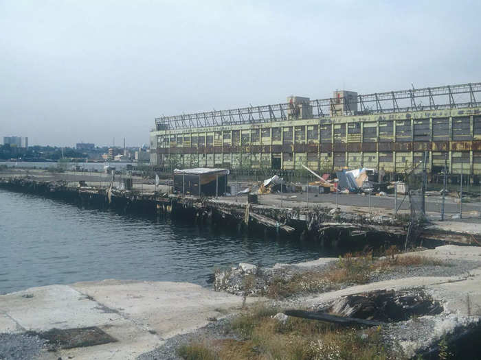 The pier was built in 1952 and originally functioned as a steamship terminal before being converted into a base for the New York City Transit Authority