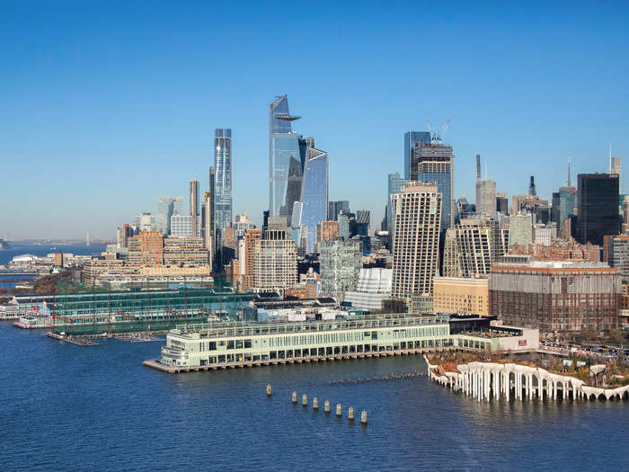 The new campus is located on Pier 57, along the Hudson River to the west of Manhattan.