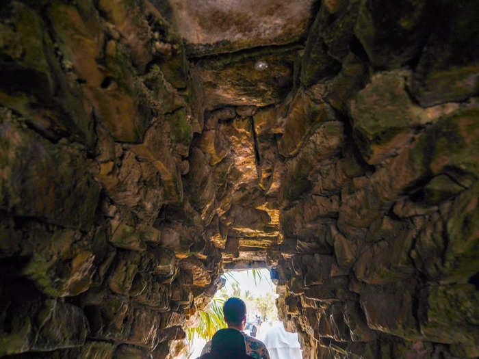 We entered the ruins through a small tunnel in the ancient wall surrounding the grounds.