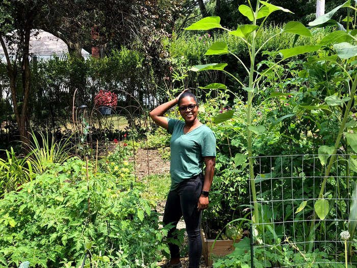 Meet Ciearra Evans, who specializes in cost-effective gardening, known as "The Thrifted Planter" homestead online.