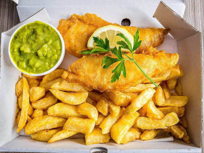 A seaside classic, fish and chips has been a traditional dish in Britain since the 1860s.