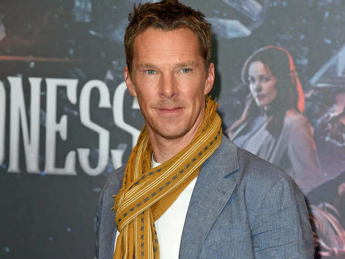 Cumberbatch has shorter, lighter brown hair in real life.