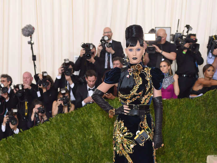 Katy Perry got so much right in this gown with a long train for "Manus x Machina."