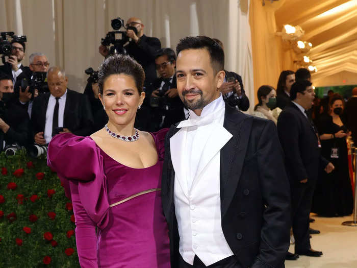 Vanessa Nadal and Lin-Manuel Miranda looked glamorous as they posed on the red carpet.