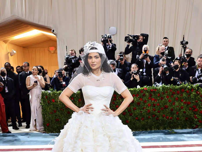 And Kylie Jenner opted for a wedding dress.