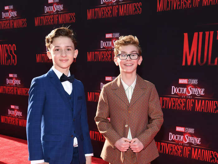 Jett Klyne and Julian Hilliard, who made their debuts as Tommy and Billy in "WandaVision," stopped by the premiere.