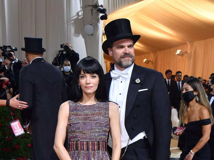 Lily Allen and David Harbour channeled the 1920s in their Met Gala looks.
