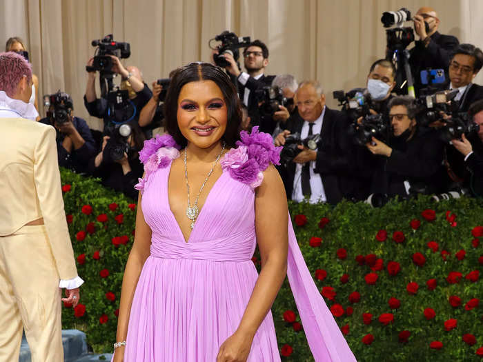 Mindy Kaling looked ethereal in her lilac Prabul Gurung gown, but it could