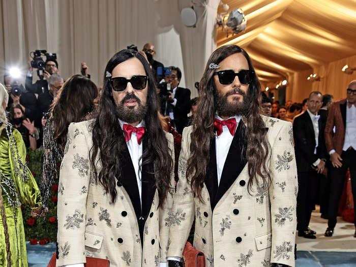 Alessandro Michele and Jared Leto wore identical cream suits that didn