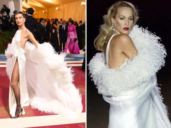 Hailey Bieber used Jerry Hall as her inspiration.