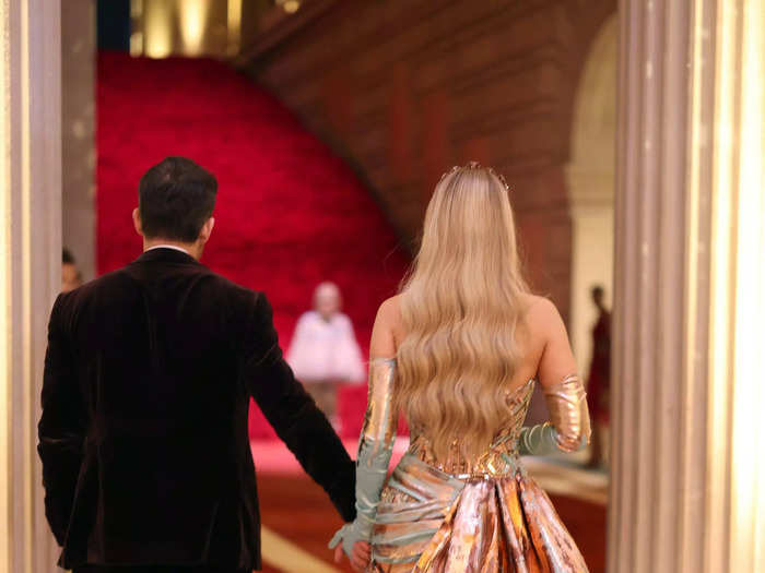 Lively and Reynolds looked like royalty as they entered the Met Gala.