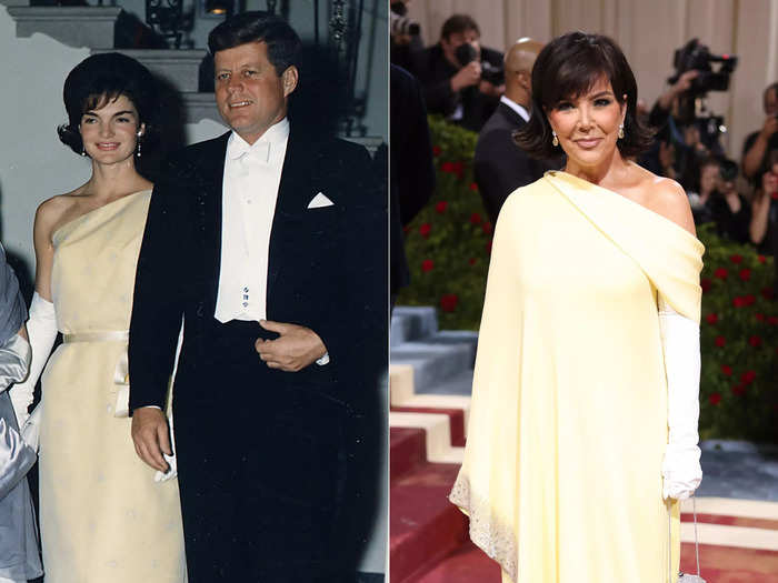 Kris Jenner was another celebrity who paid homage to Jackie Kennedy Onassis at the gala.