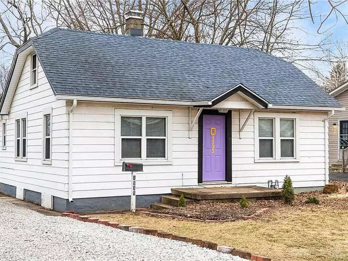 Barring the purple front door, this Dayton, Ohio, home looks pretty normal from the outside.