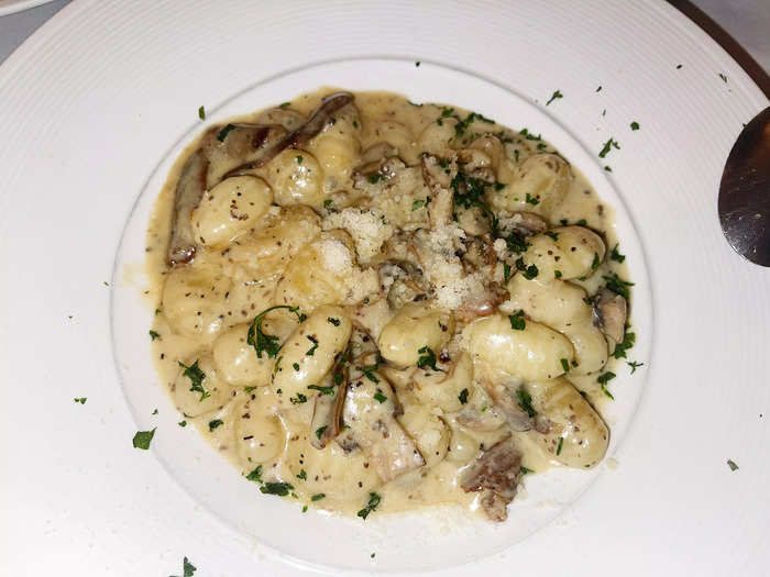 Lastly, we tried the white-truffle gnocchi.