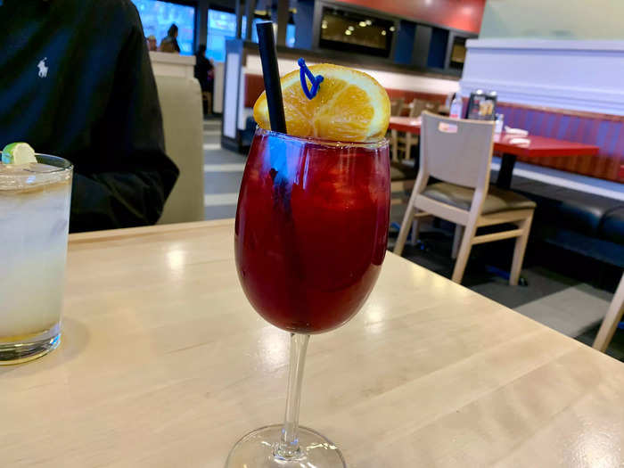 My waitress suggested the Canadian Sangria, which includes Canadian maple syrup.