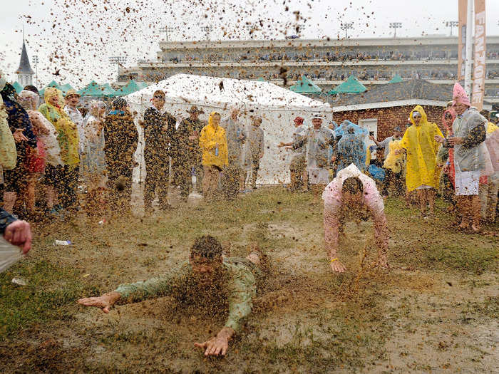 If rain gets in the way, the entire area turns into a mud-wrestling free-for-all. Good luck keeping your clothes clean.